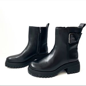 🖤 Platform Lug Franco Sarto Jersey Chunky Leather Combat Fashion Punk Y2K Indie